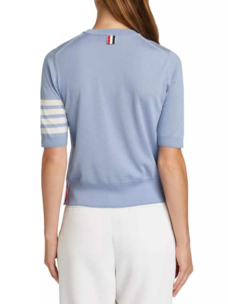 Thom Browne Wool Short-Sleeve Knit Top 4