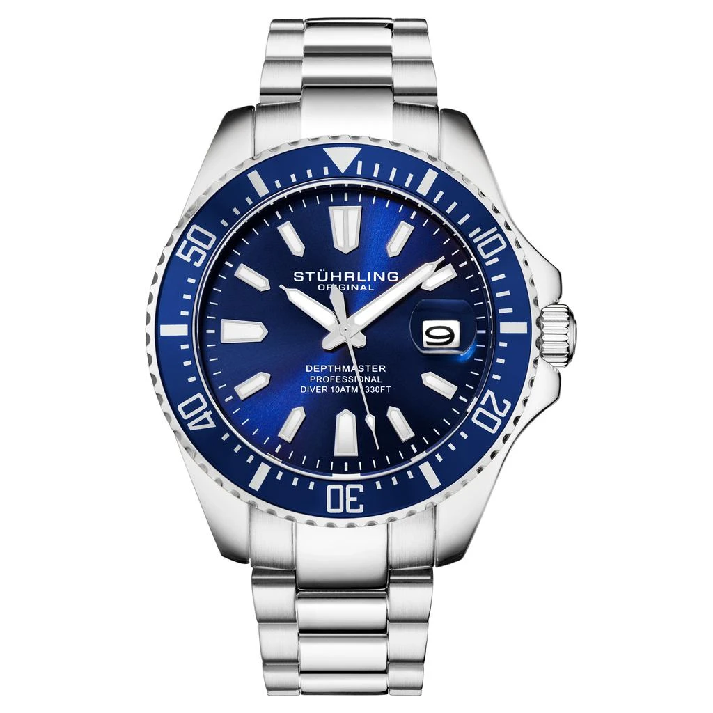 Stuhrling Original Depthmaster 3950A Quartz 42mm Diver 7