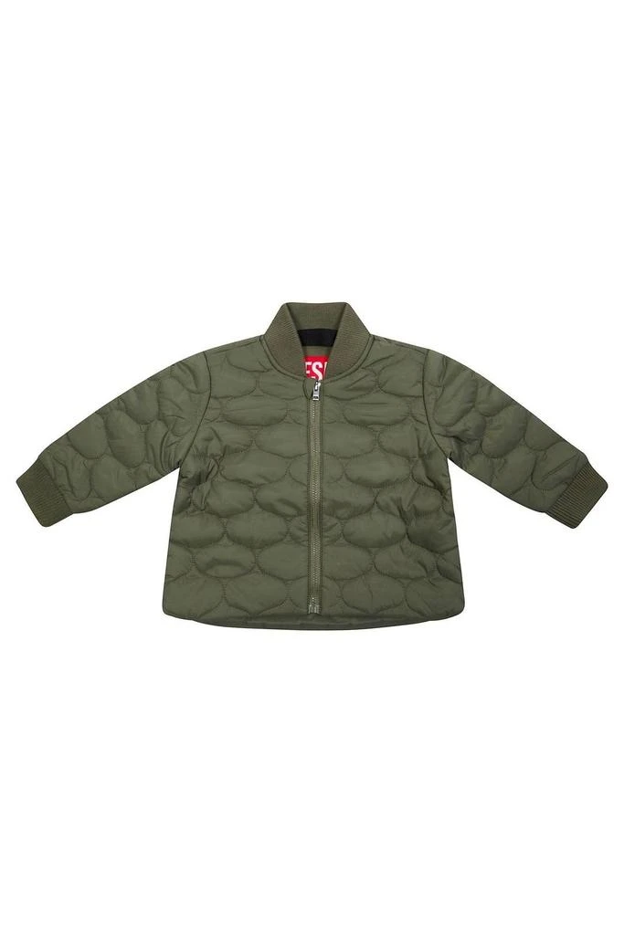 Diesel Diesel Kids Logo Printed Quilted Bomber Jacket