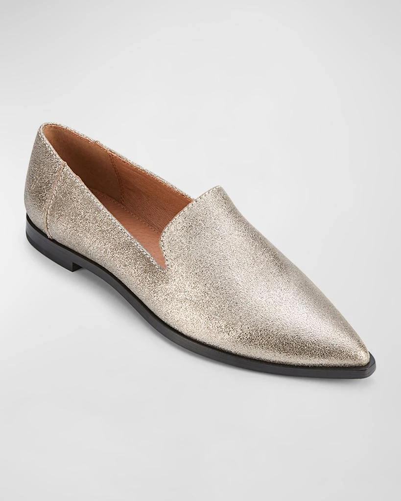Frye Kenzie Metallic Leather Flat Loafers 2