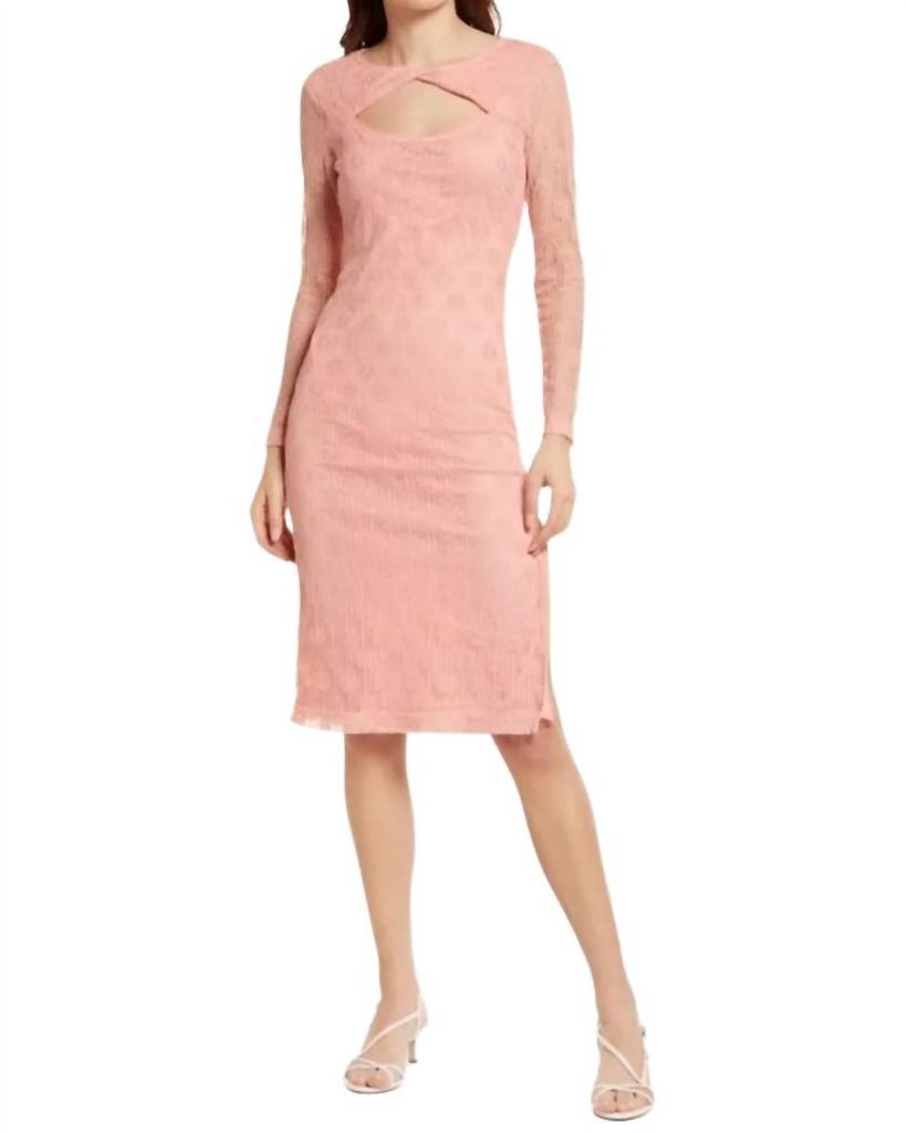 BB Dakota Lace Shift Dress In Orange Crush