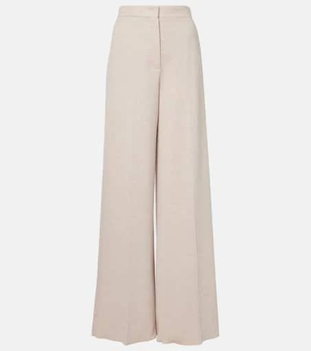 Max Mara Corea cotton and wool jersey wide-leg pants 1