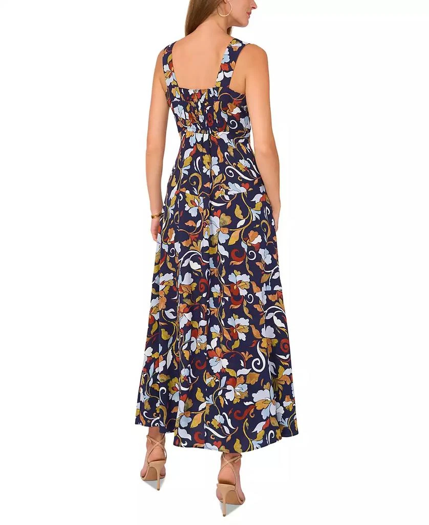 Vince Camuto Women's Floral Square-Neck Smocked-Back Sleeveless Maxi Dress 2