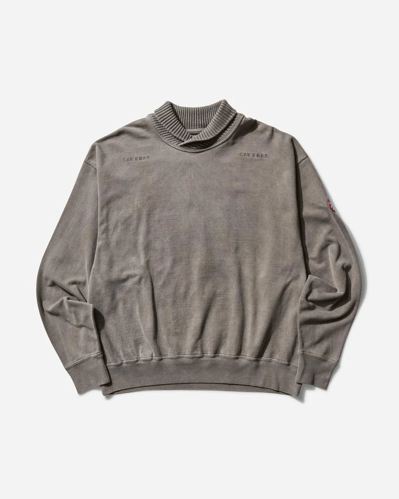 Cav Empt Men's Overdye Overlap Light Crewneck Sweatshirt Brown 1