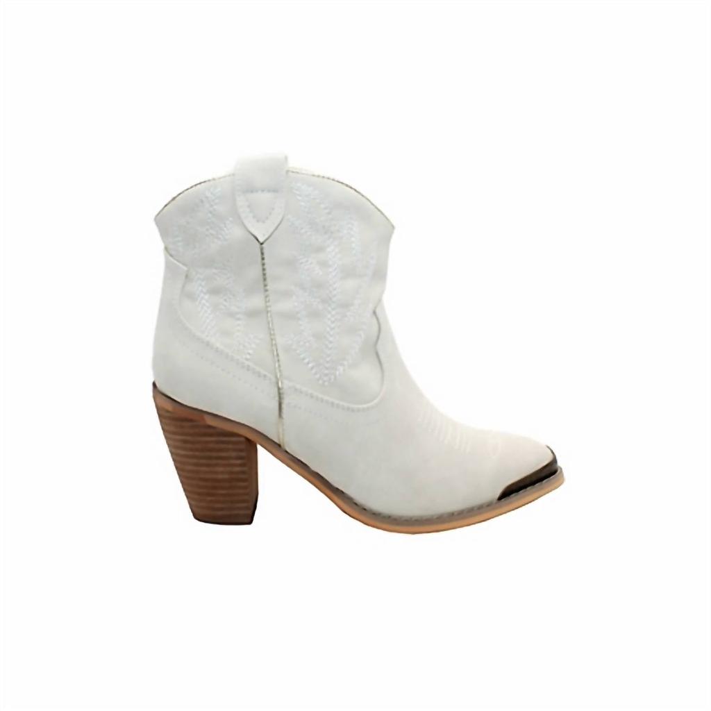 VOLATILE Women's Taylor Cowgirl Boots In Off White