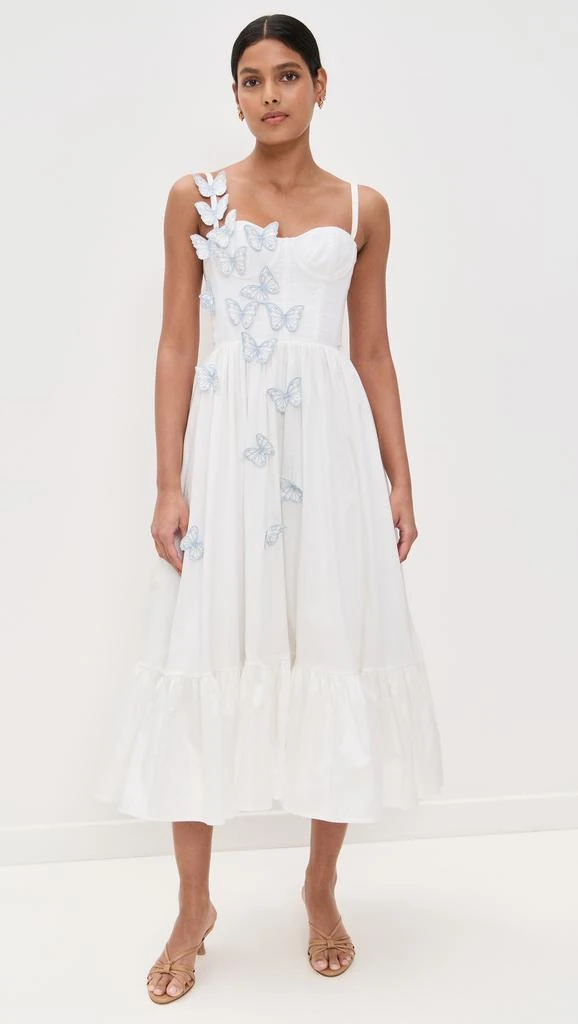 PatBO Flutter Poplin Butterfly Midi Dress 1