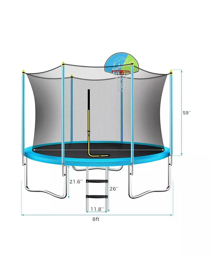 Streamdale Furniture Streamdale Kids
8FT Trampoline with Safety Enclosure
Basketball Hoop 7