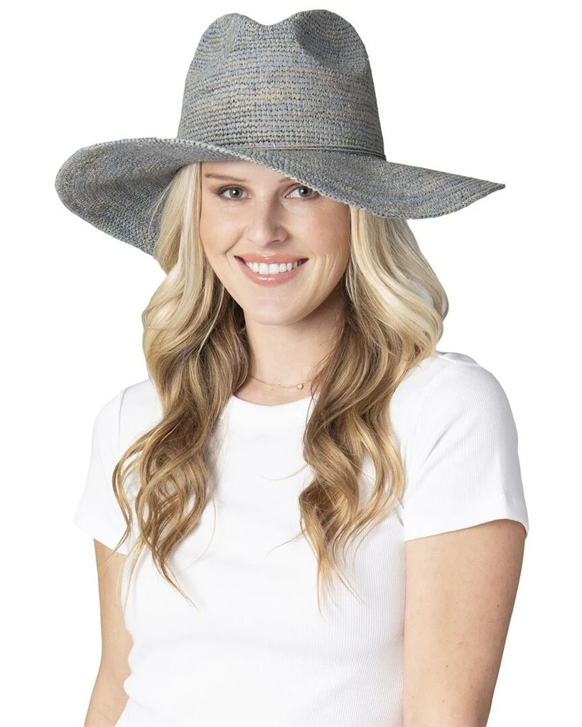 San Diego Hat Company San Diego Hat Company Marina Crochet Raffia Fedora 2