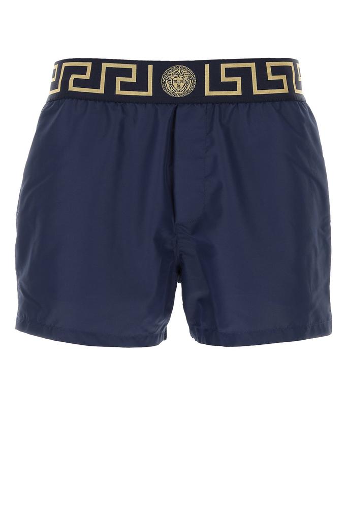 Versace Blue polyester swimming shorts