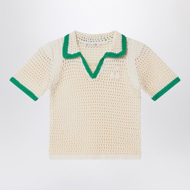 Bonpoint Elanita sweater in ivory/green