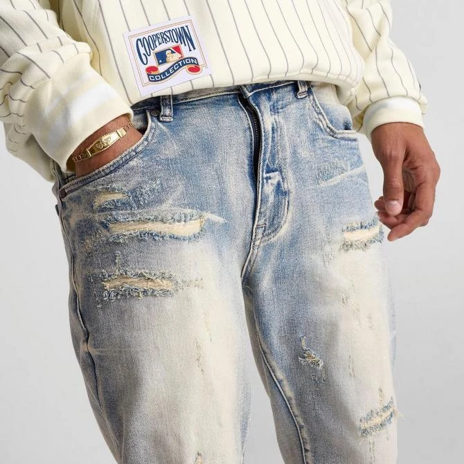 Smoke Rise Men's Smoke Rise Slim Ripped Denim Jeans 5