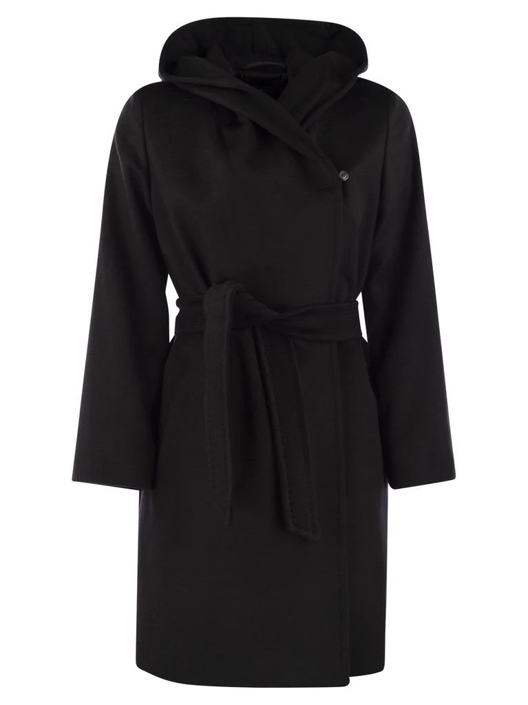 Max Mara Max Mara Studio Newmang Belted Hooded Coat from Cettire
