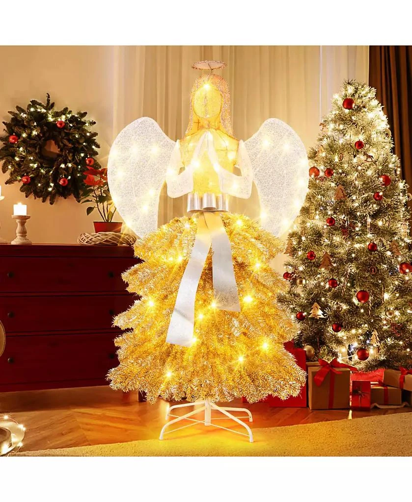 Costway 3 PCS Lighted Penguin Family with 194 LED Lights Zip Ties & Ground Stakes 5