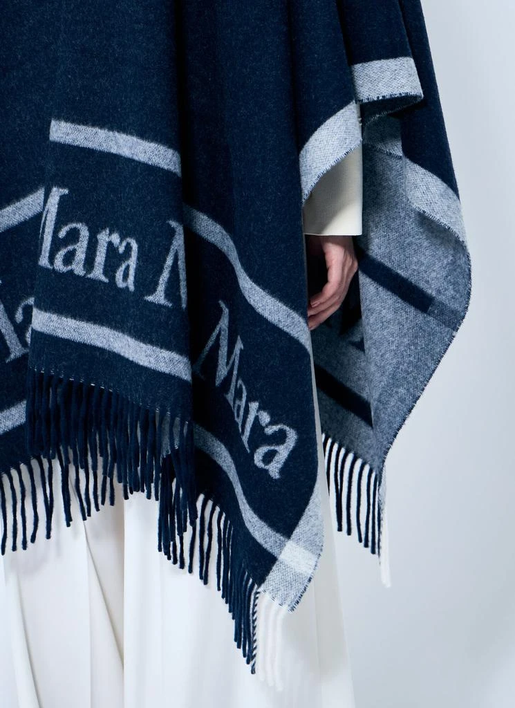 Max Mara Jacquard Wool Poncho 6