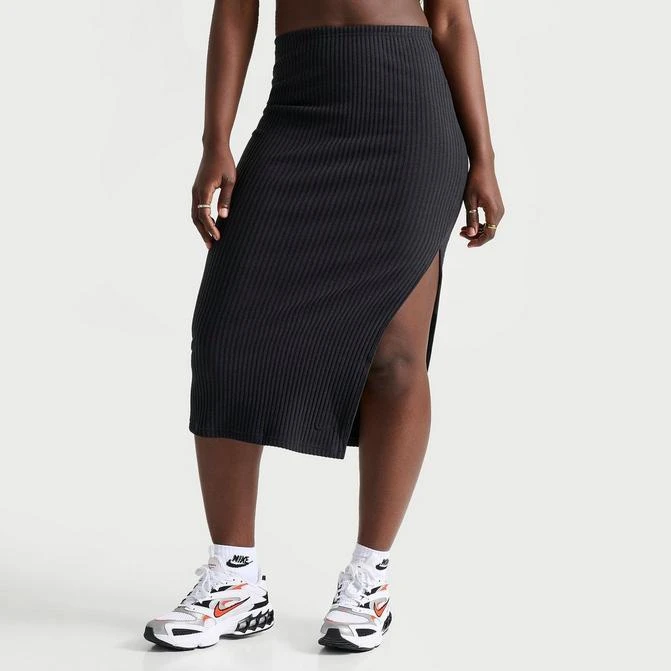 NIKE Women's Nike Sportswear Chill Knit Ribbed Midi Skirt 1
