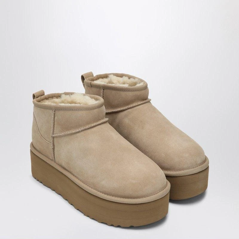 UGG CLASSIC ULTRA MINI BOOTS WITH SAND-COLOURED PLATFORM 1