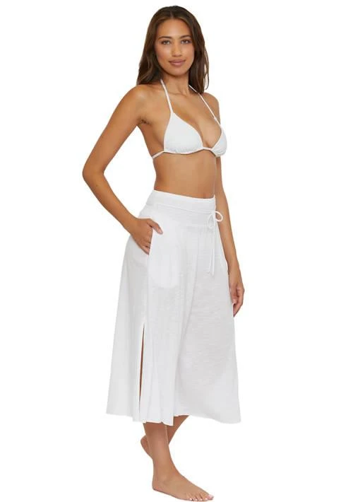 Becca Breezy Basics Solid Gaucho Swim Coverup Pants 3