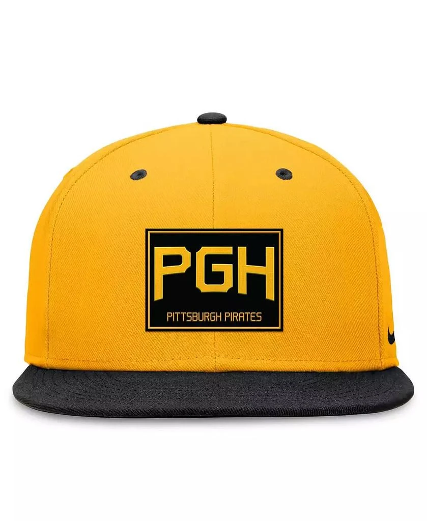 NIKE Men's Gold/Black Pittsburgh Pirates City Connect True Fitted Hat 2