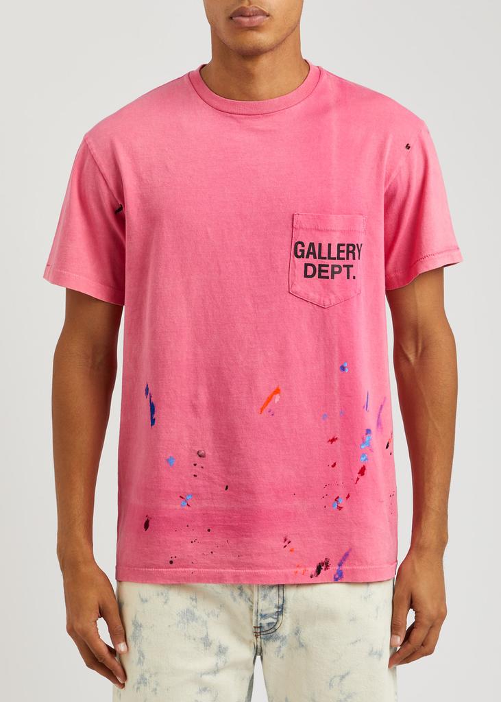 GALLERY DEPT. Paint-splattered logo cotton T-shirt