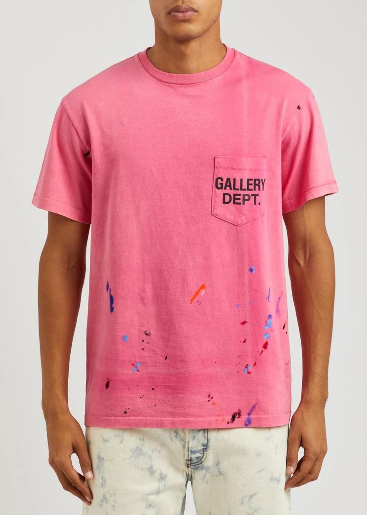 GALLERY DEPT. Paint-splattered logo cotton T-shirt  2