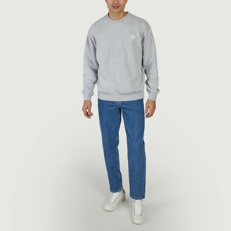 Walk in Paris Sweatshirt with logo, straight cut Gris WALK IN PARIS 4