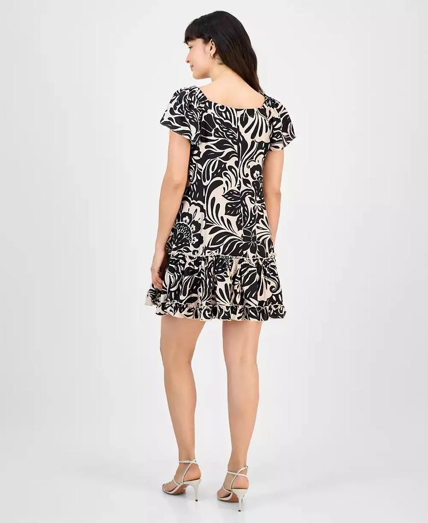 Robbie Bee Petite Printed Flutter-Sleeve Shift Dress 5