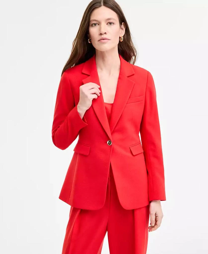 Collarless Jacket Bar Iii Blazer Womens Shop Women's Crepe One-Button  Blazer, Exclusively At Macy's On