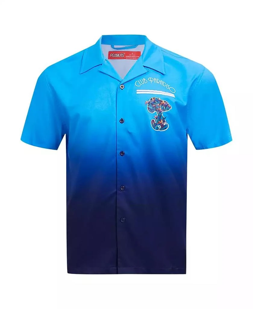 Freeze Max Men's Blue Peanuts Snoopy Club Paradiso Dreams Button-Up Shirt 3