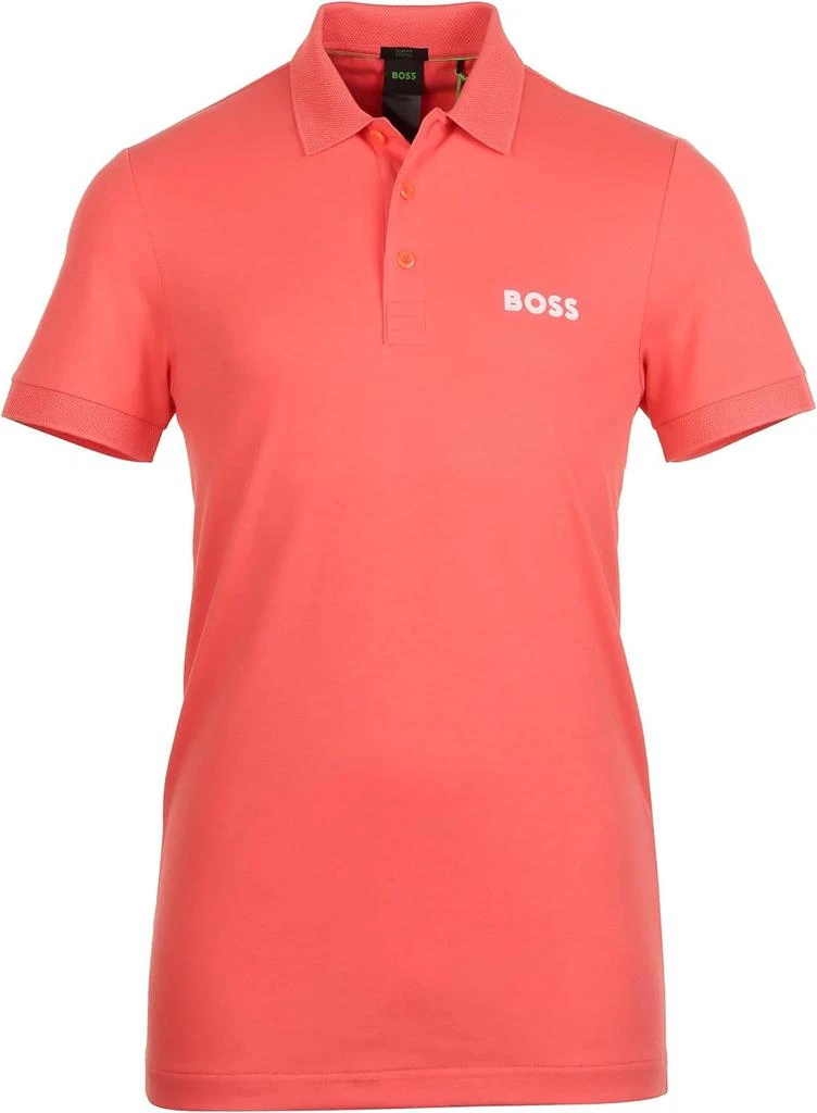 Hugo Boss Men's Paule Short Sleeve Cotton Polo T-Shirt, Pink 1