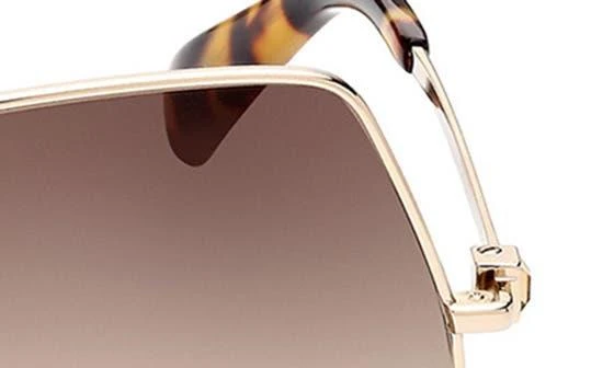 NEW Max Mara 61mm Gold Geometric Sunglasses 54267646?w=400 main image 3
