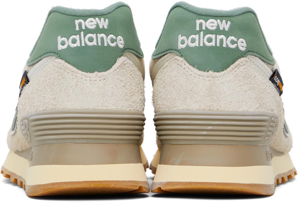New Balance Beige & Green 574 Sneakers