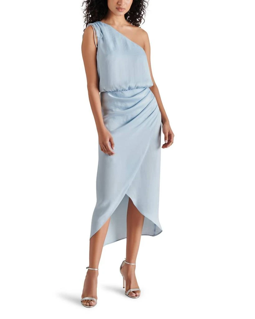 steve madden laney asymmetric hem dress Steve Madden Navy Laney Asymmetrical Midi Dress
