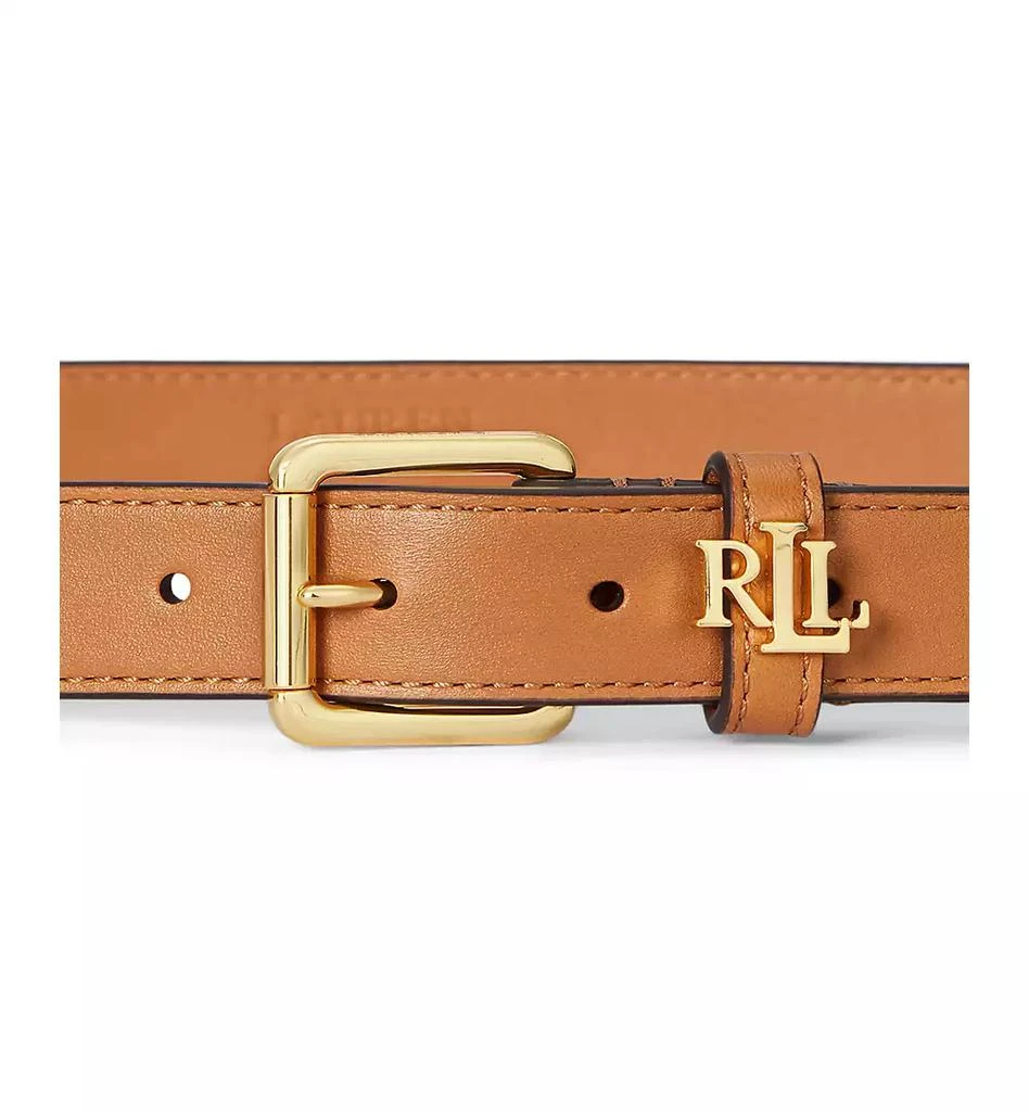 Ralph Lauren Women's Logo-Keeper Leather Skinny Belt 3