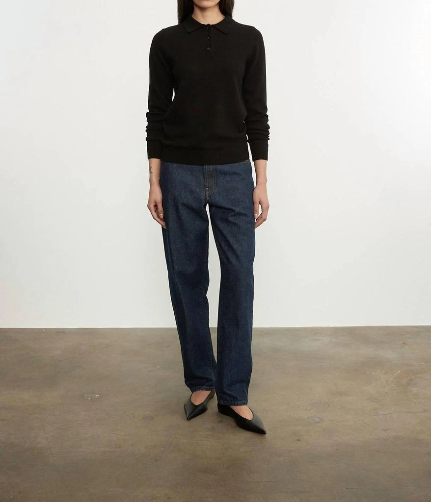 Enza Costa Enza Costa - KNIT CASHMERE POLO SWEATER