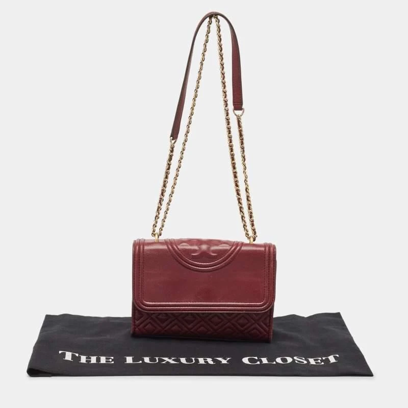 Tory Burch Tory Burch Red Leather Small Fleming Shoulder Bag 14