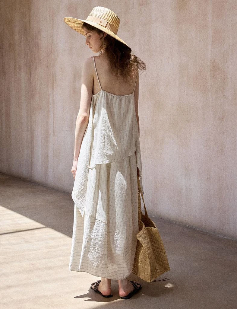Pixie Market Cream Striped Cocoon Skirt 5