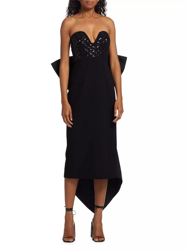 Rebecca Vallance Marie Embellished Bow Midi-Dress 3