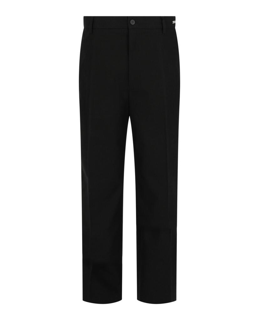 Salvatore Ferragamo Flared Cotton Chino Trousers