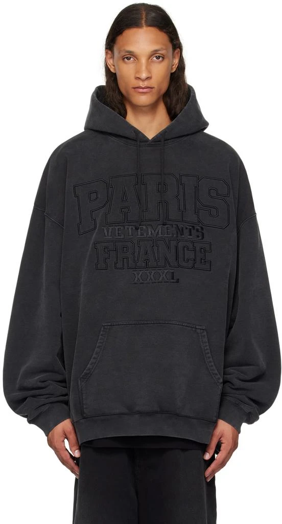 Vetements Black 'Paris XXXL' Hoodie 1