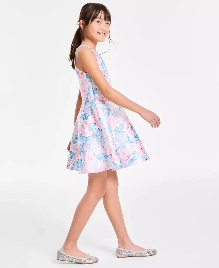 Rare Editions Big Girls Halter Floral Mikado Social Dress 2
