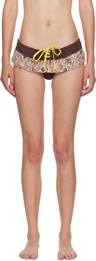 Juliet Johnstone Brown Lace-Up Bikini Bottom