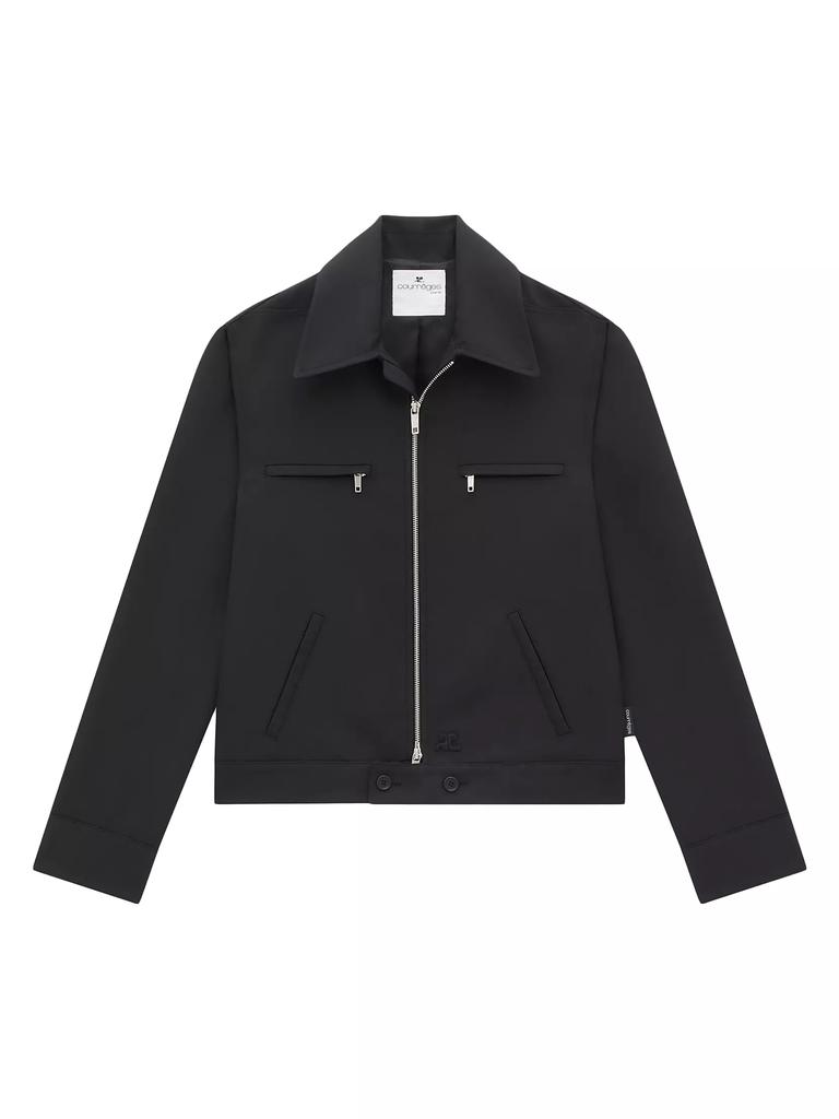 Courreges Retro Twill Zip Workwear Jacket