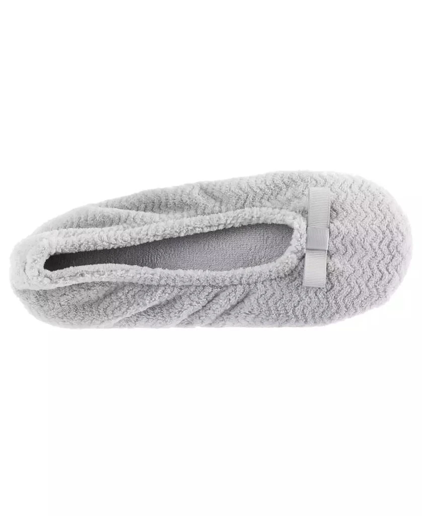 Isotoner Signature Women's Chevron Micro Terry Ballerina Slipper 4