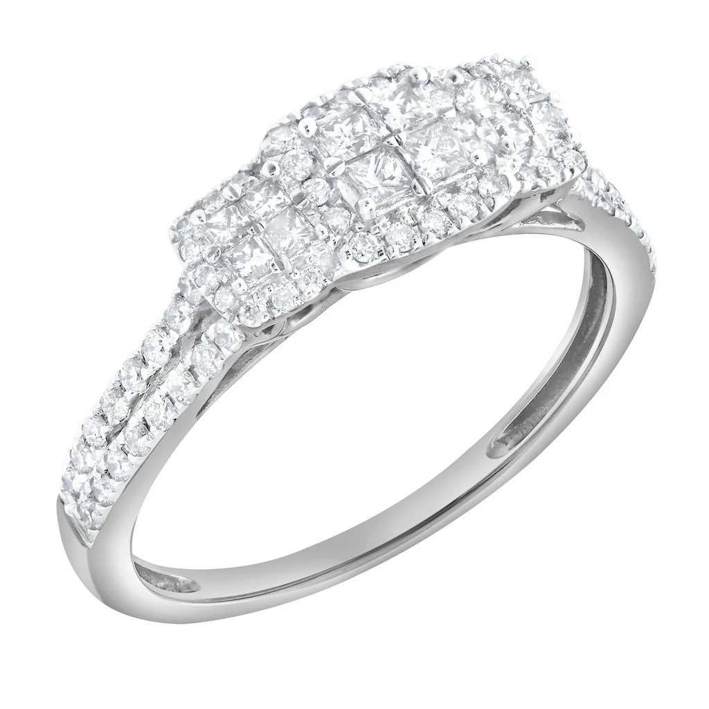 LuvMyJewelry Carrea Glow 0.55 Ct 10K Gold Diamond Ring 5