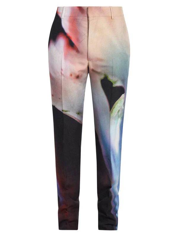 McQueen Printed Cigarette Pants 5