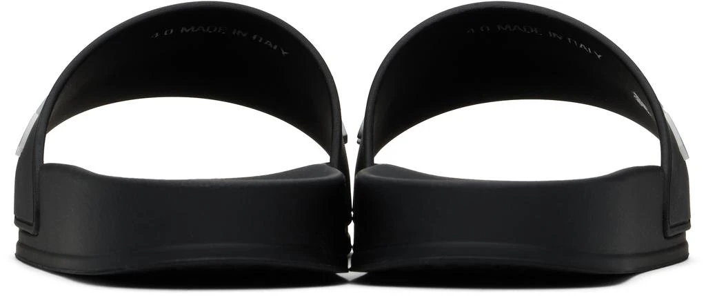 DSQUARED2 Black 'DSQUARED2' Logo Pool Slides 2