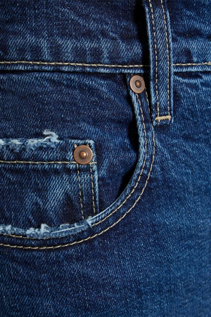Nobody Denim Frankie cropped distressed high-rise slim-leg jeans 4