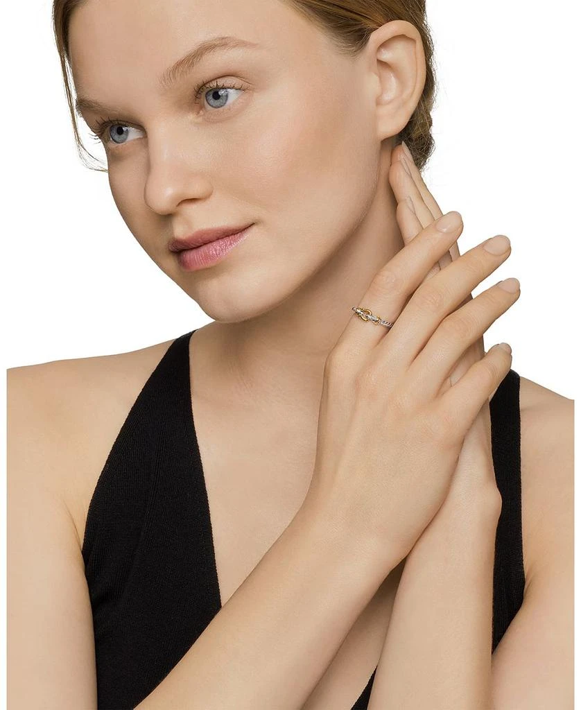 David Yurman Petite Buckle Ring with 18K Yellow Gold 7