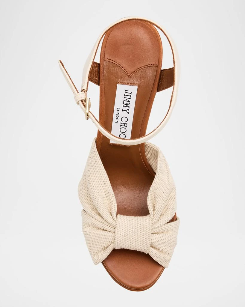 Jimmy Choo Heloise 120 Vacchetta Ankle-Strap Platform Sandals 5
