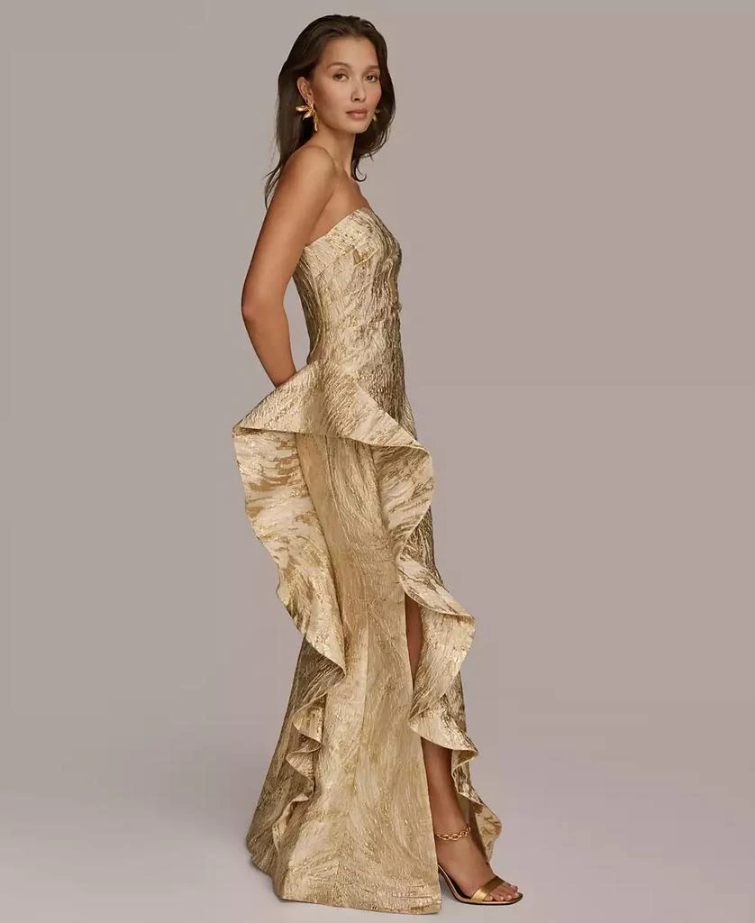 Donna Karan Women's Strapless Ruffle-Trim Gown 3
